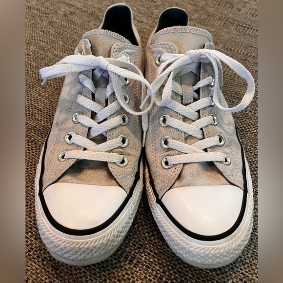 GRAY&WHITE Converse all star Chuck Taylor shoes size 8 double tongue EUC - Picture 4 of 16